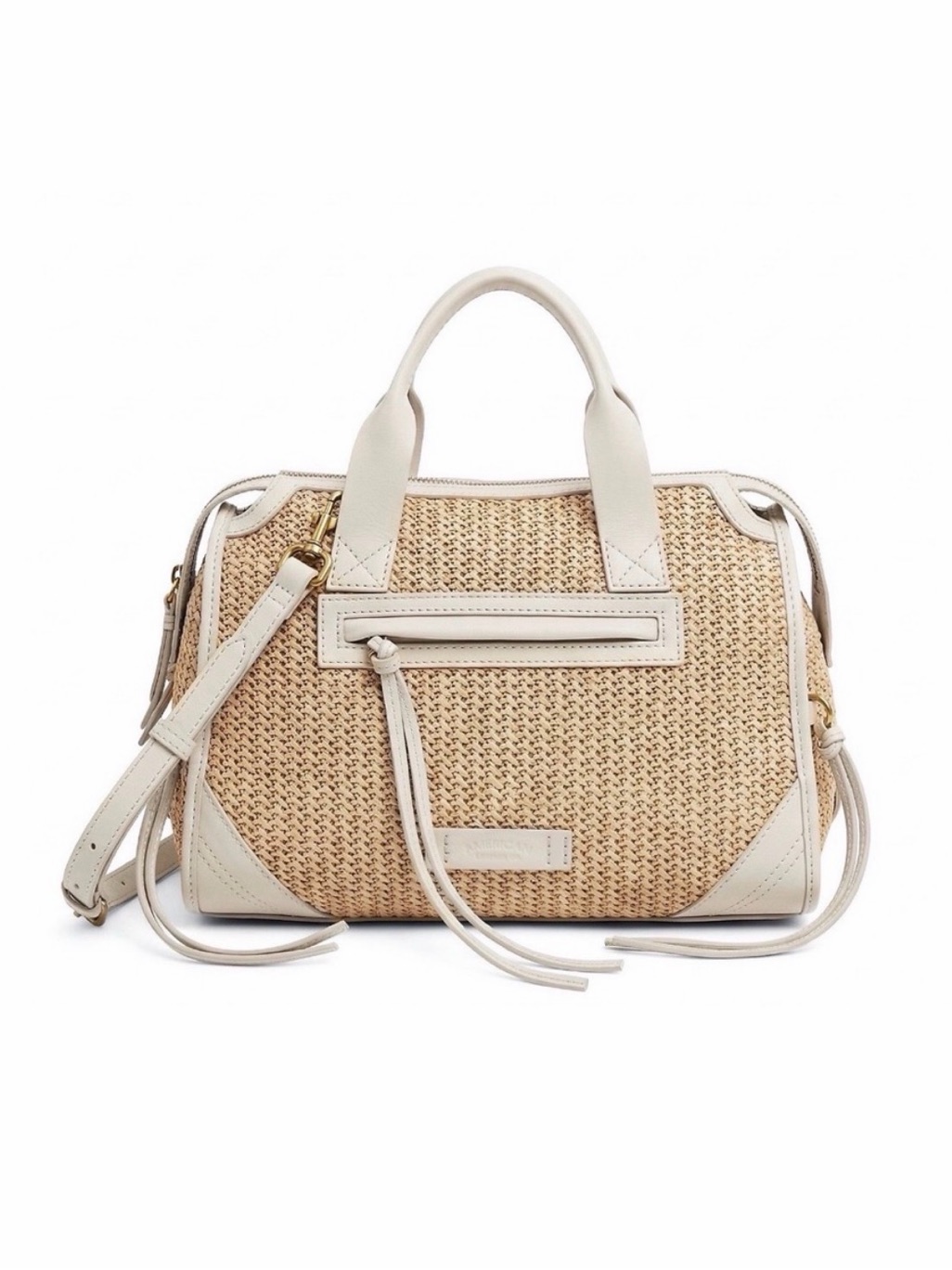 American Leather Co Rosen Satchel - Clay Raffia Nwt